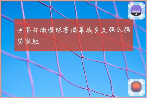 世界杯橄榄球赛揭幕战多支强队强势取胜