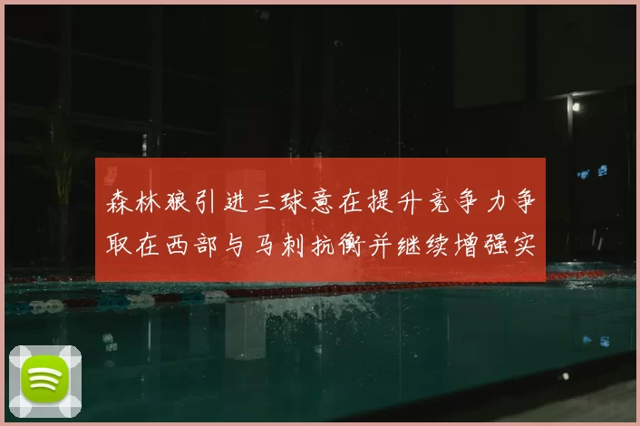 森林狼引进三球意在提升竞争力争取在西部与马刺抗衡并继续增强实力